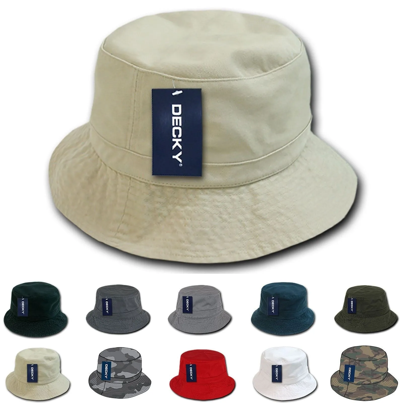 1 Dozen Decky Fisherman'S Bucket Washed Chino Twill Hat Hats Cotton Wholesale