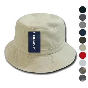 1 Dozen Decky Fisherman'S Bucket Washed Chino Twill Hat Hats Cotton Wholesale