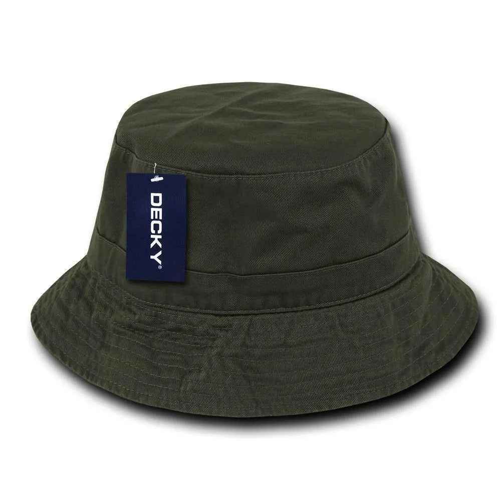 1 Dozen Decky Fisherman'S Bucket Washed Chino Twill Hat Hats Cotton Wholesale