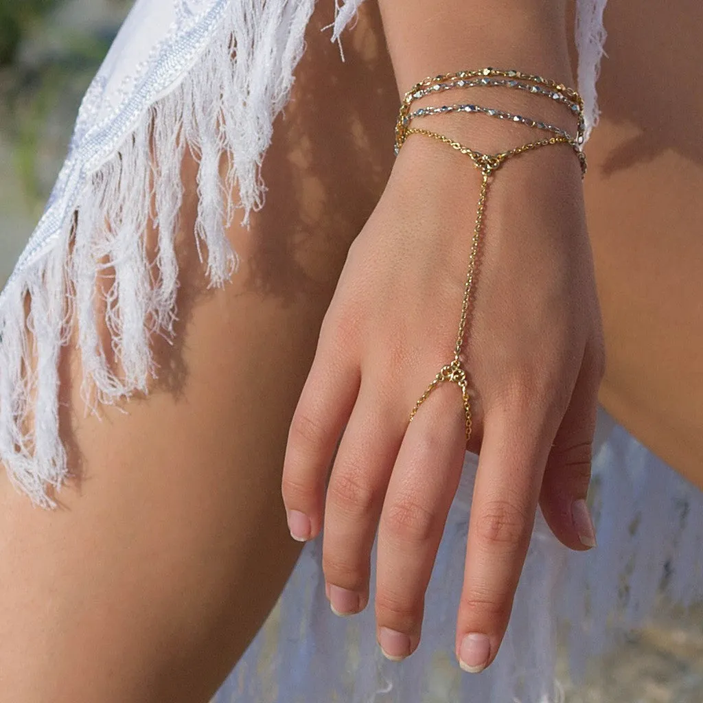 Akira Multi-Strand Bracelet in Silver & Gold