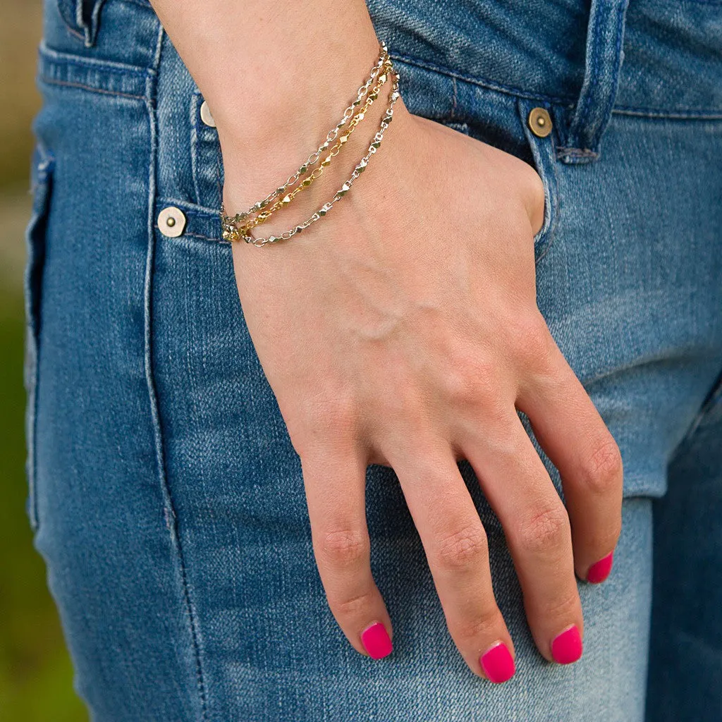 Akira Multi-Strand Bracelet in Silver & Gold