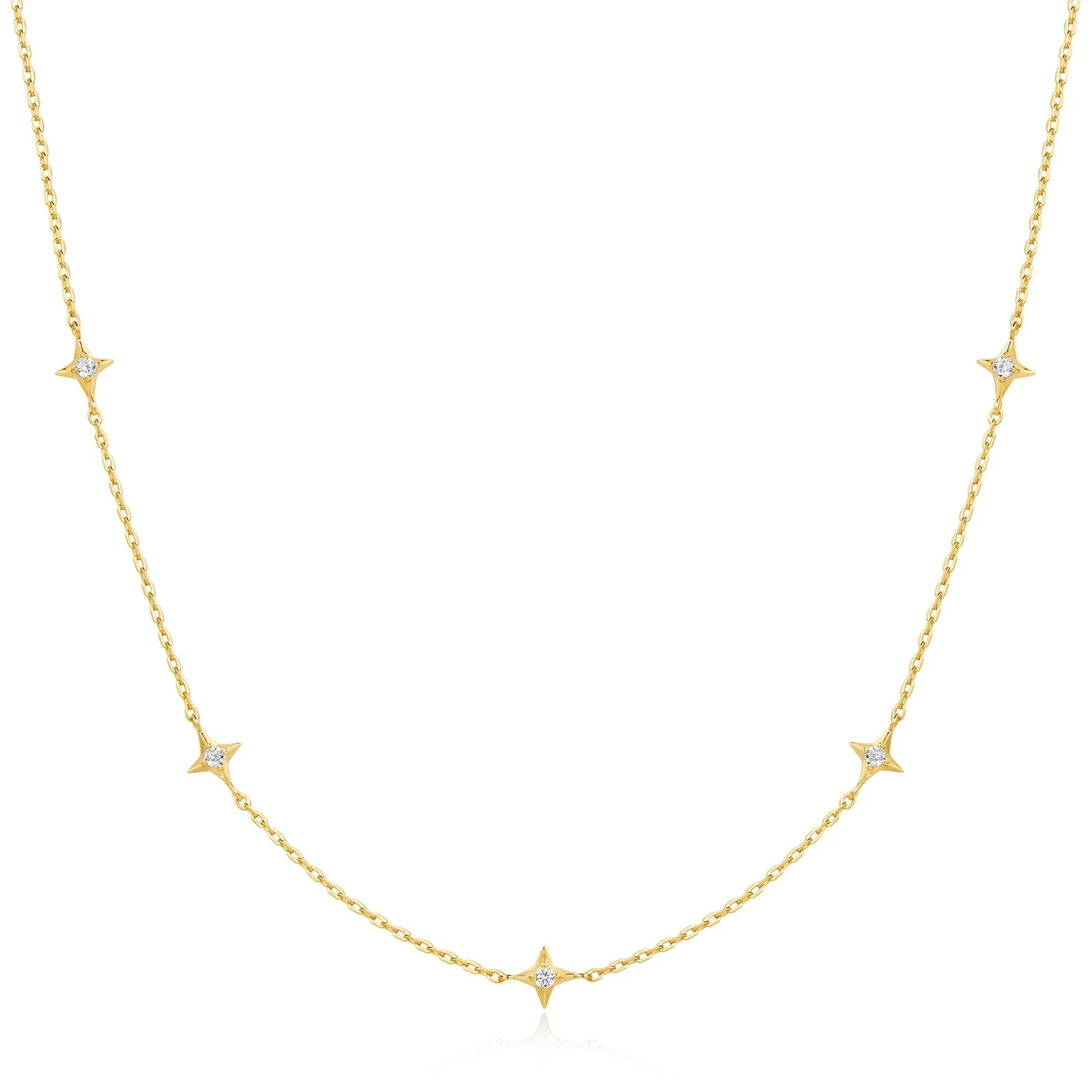 Ania Haie Gold Stars Station Necklace N061-04G