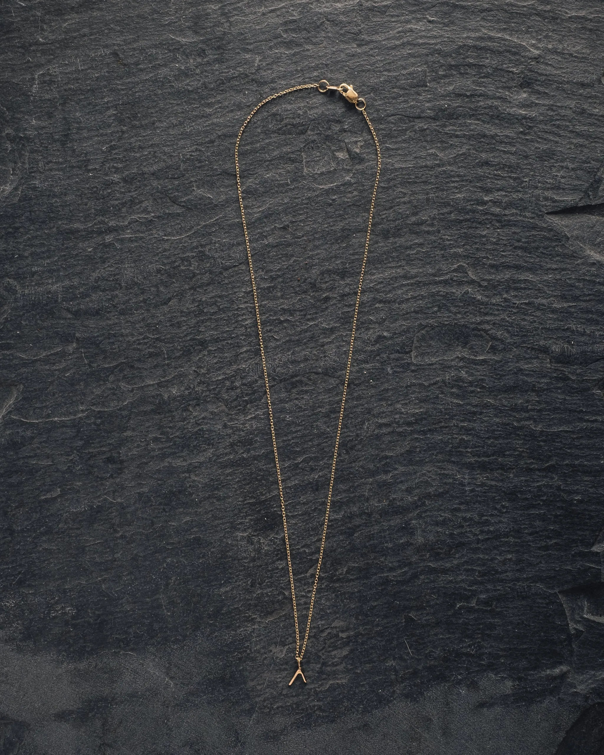 Another Feather Small Dart Necklace, 14k Gold