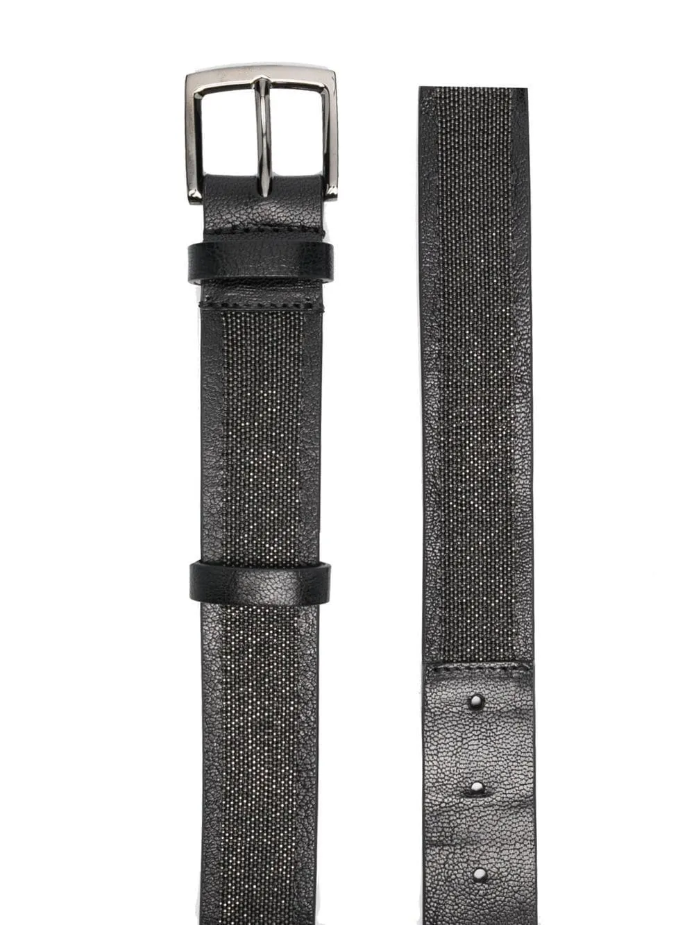 Bead-Embellished Leather Belt