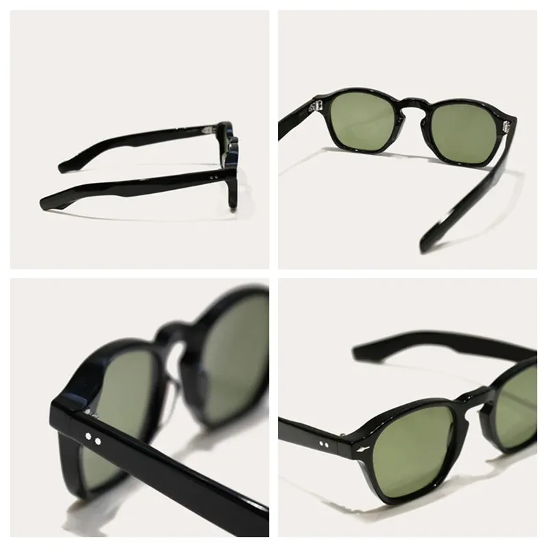 Black Mask Unisex Full Rim Square Acetate Polarized Sunglasses Jmm25