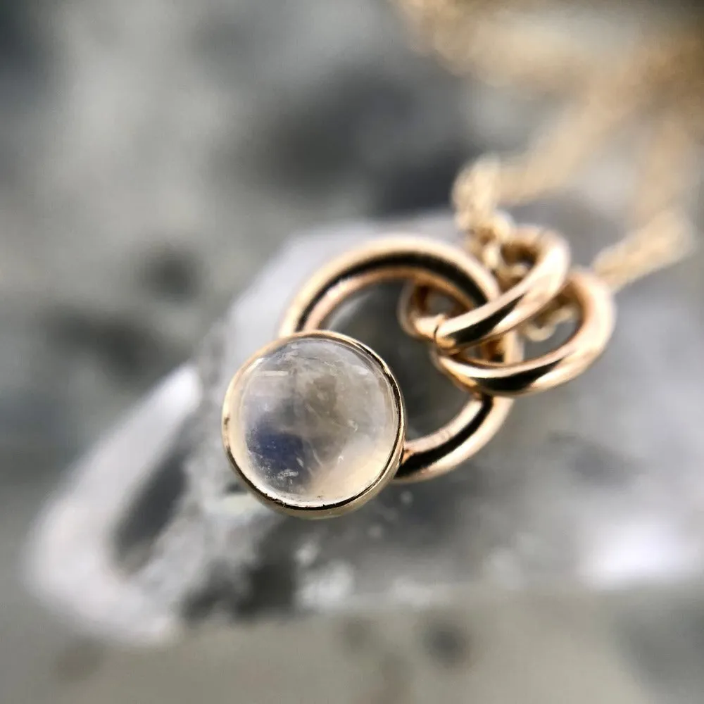 Crescent Moonstone Necklace