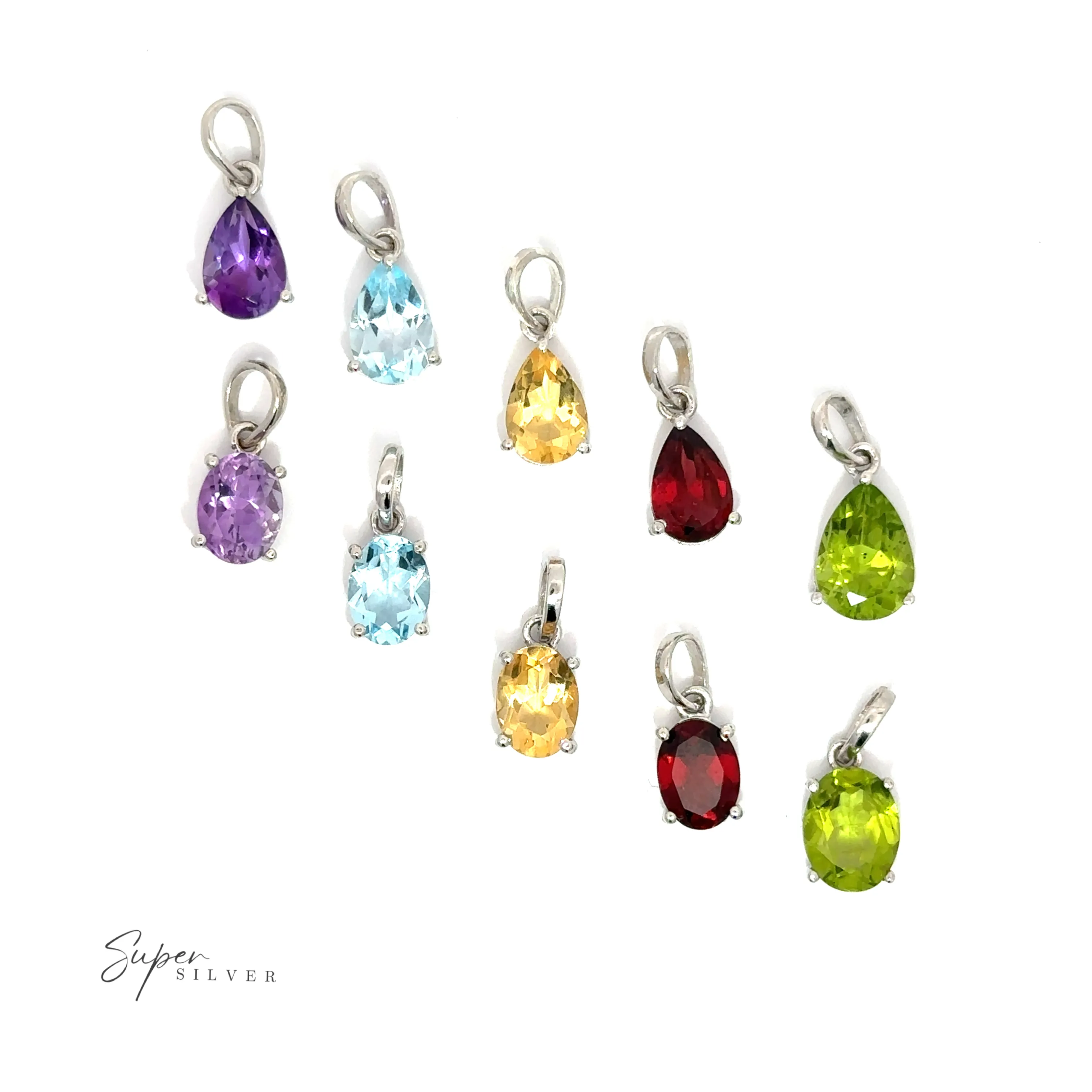 Dainty Faceted Gemstone Pendants