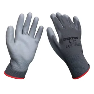 DEKTON Size 9/L Snug Fit PU Coated Working Gloves