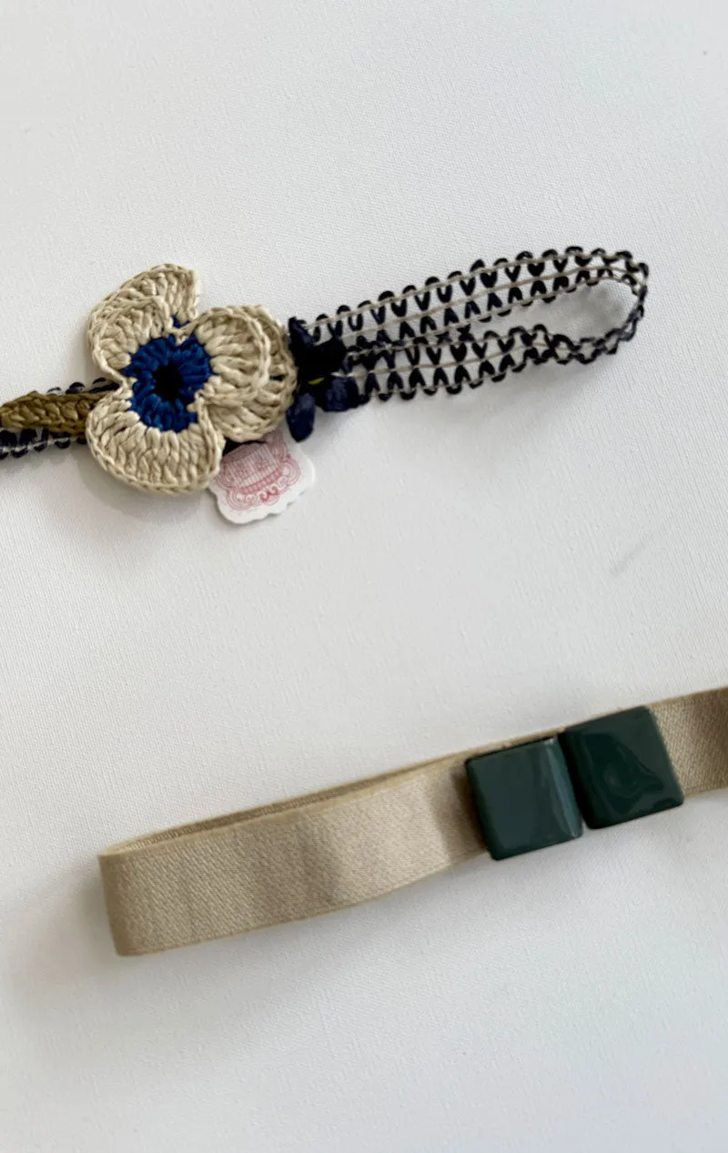 Exquisitee J Teal- Elastic belt