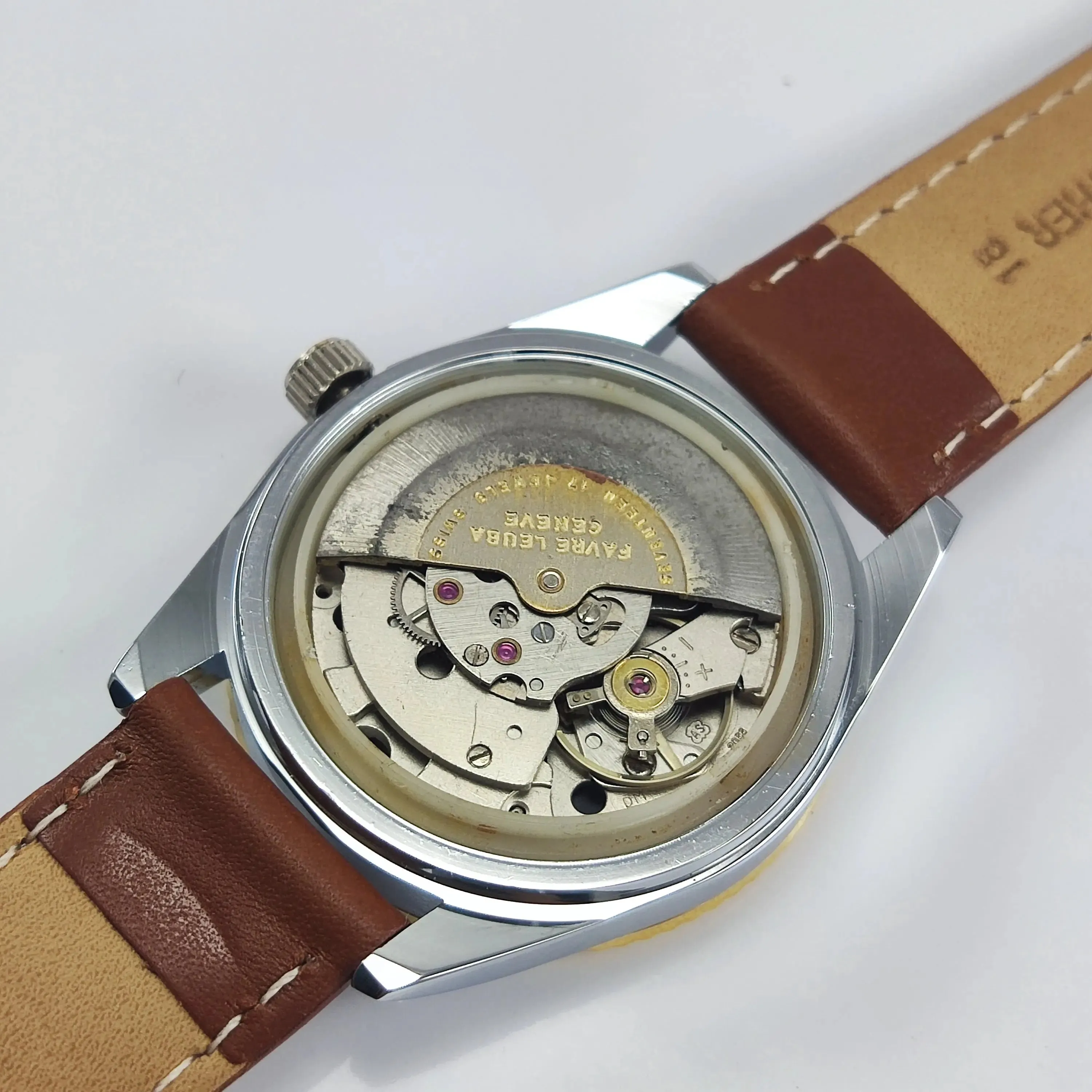 Favre Leuba Geneve Automatic Peacock Green Dial 2066 Men's Watch