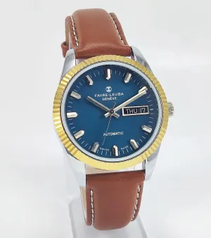 Favre Leuba Geneve Automatic Peacock Green Dial 2066 Men's Watch