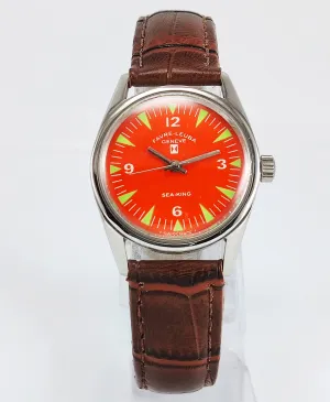 Favre Leuba Sea King 17 Jewels 253 Red Dial HandWinding Women Watch