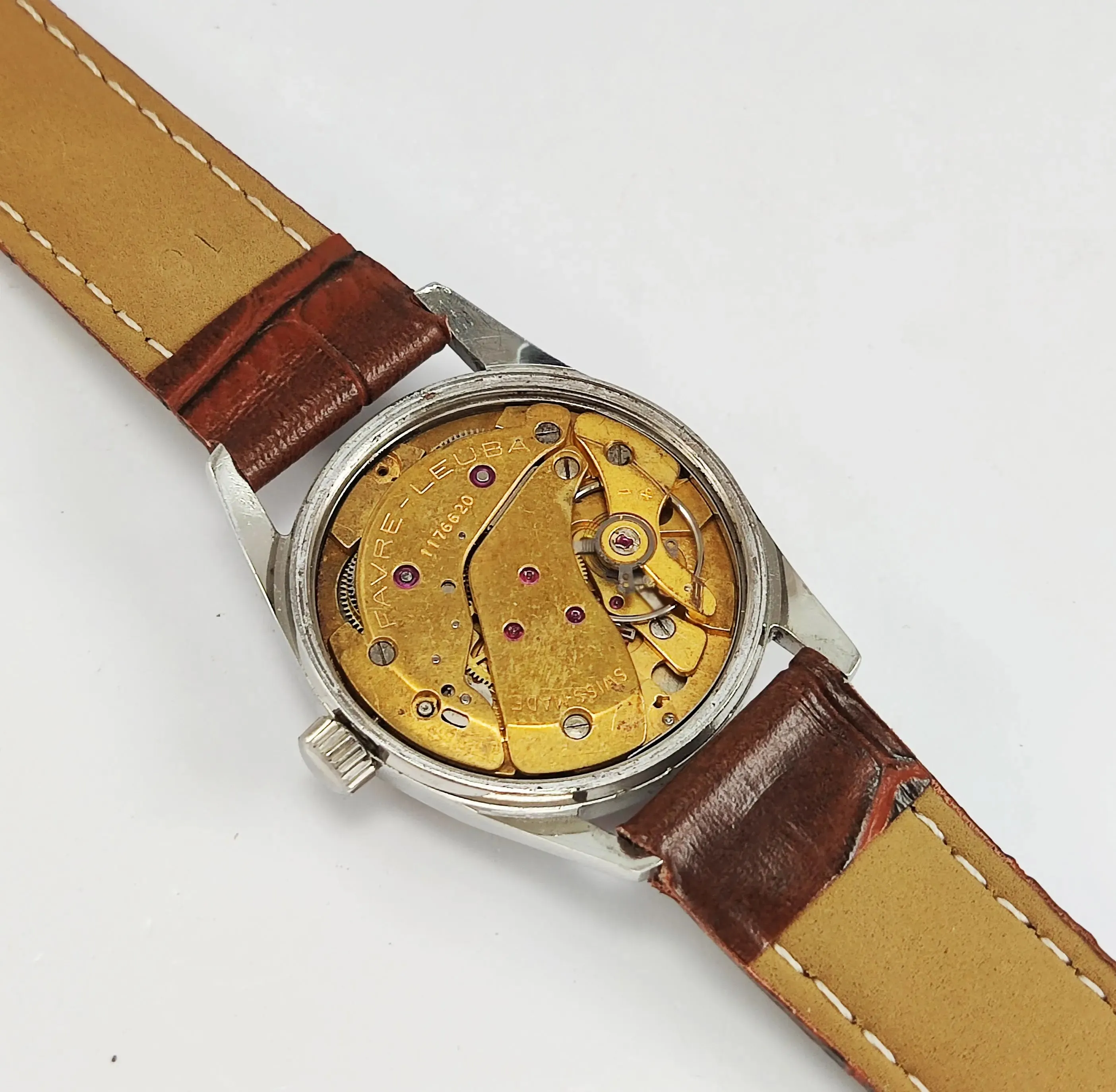 Favre Leuba Sea King 17 Jewels 253 Red Dial HandWinding Women Watch