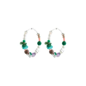 FORCE hoop earrings multi/silver-plated