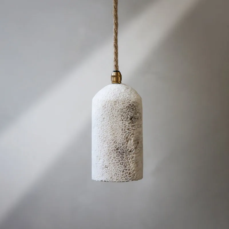 Fossil Coral Dome Hanging Pendant