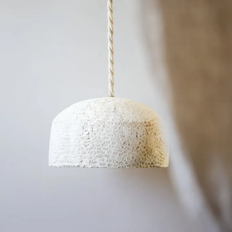 Fossil Coral Dome Hanging Pendant