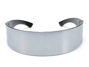 Futuristic Mirrored Wrap Around Costume Sunglasses
