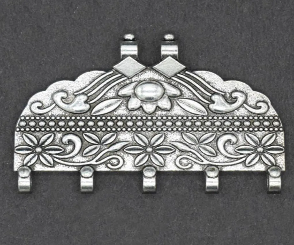 German Silver Metal Oxidized Antique Silver Hanging Pendant