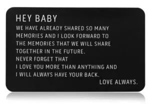 Gift - Wallet Card - metal note - love always