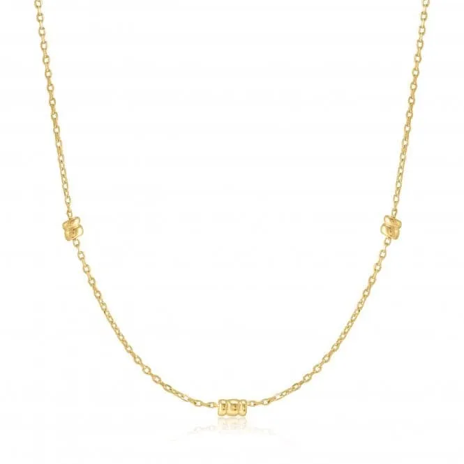 Gold Smooth Twist Chain Necklace N038-02G