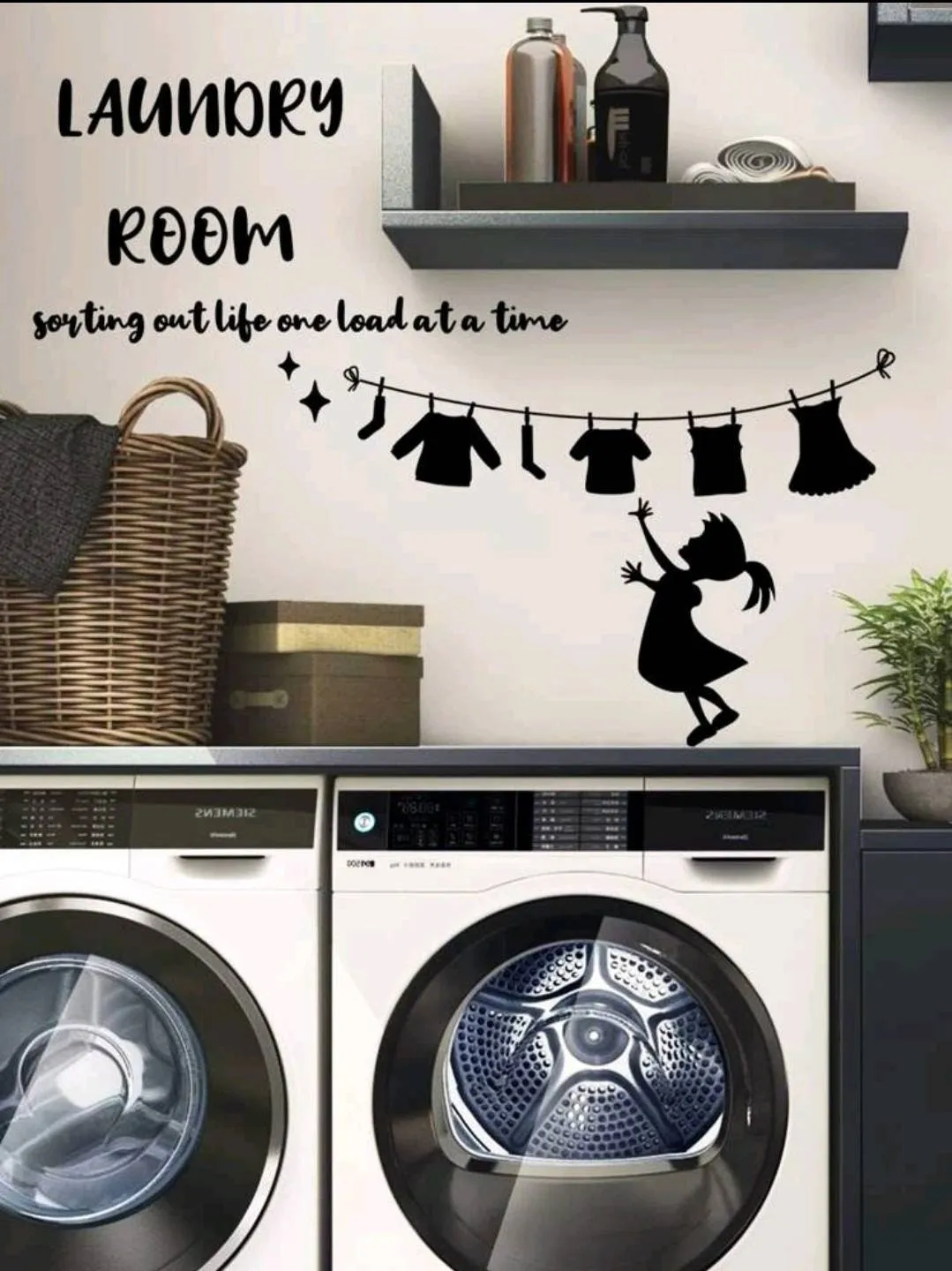 Home Decor - Wall Decal - laundry