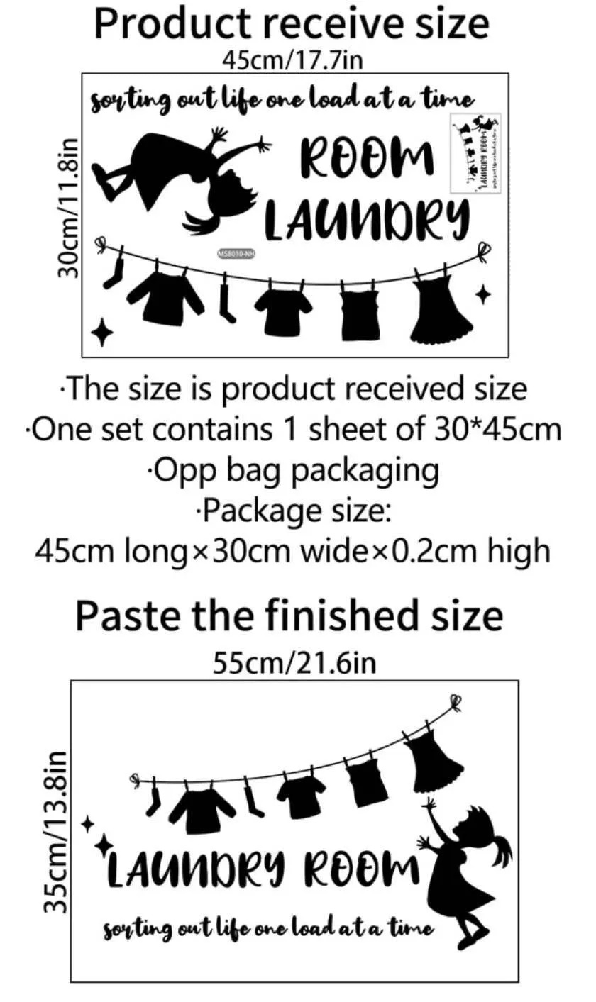 Home Decor - Wall Decal - laundry