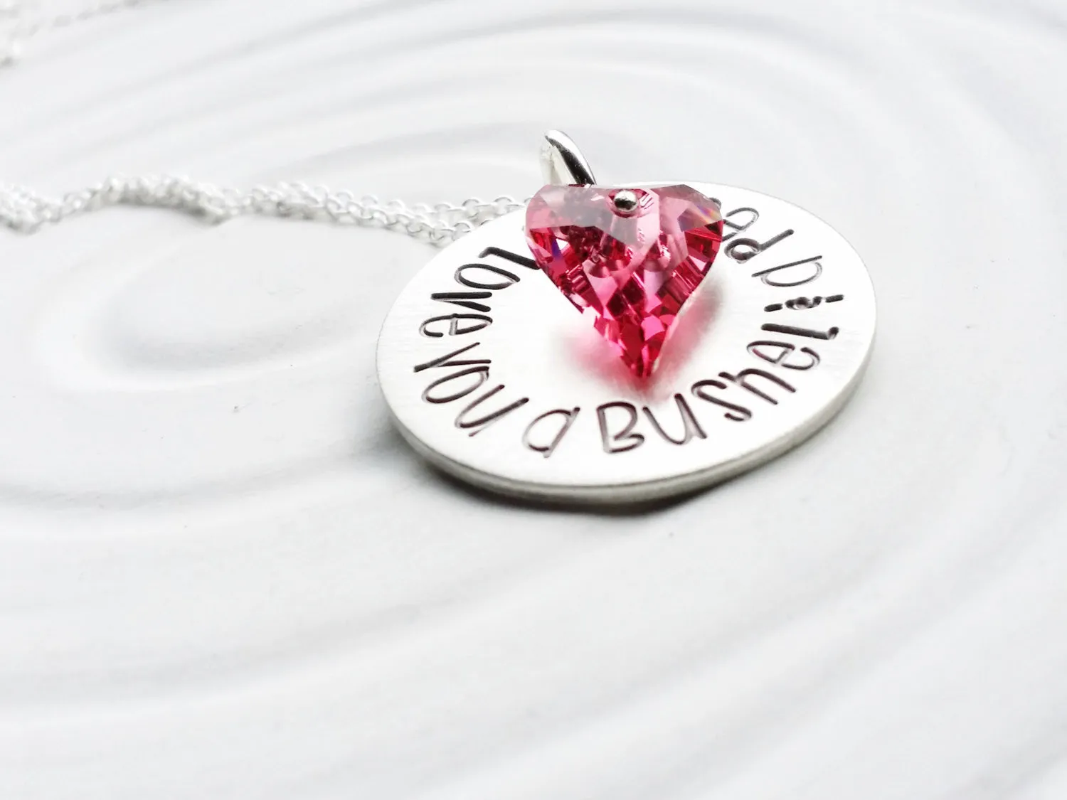 I Love You a Bushel & a Peck | Statement Swarovski Heart | Choice of Colors