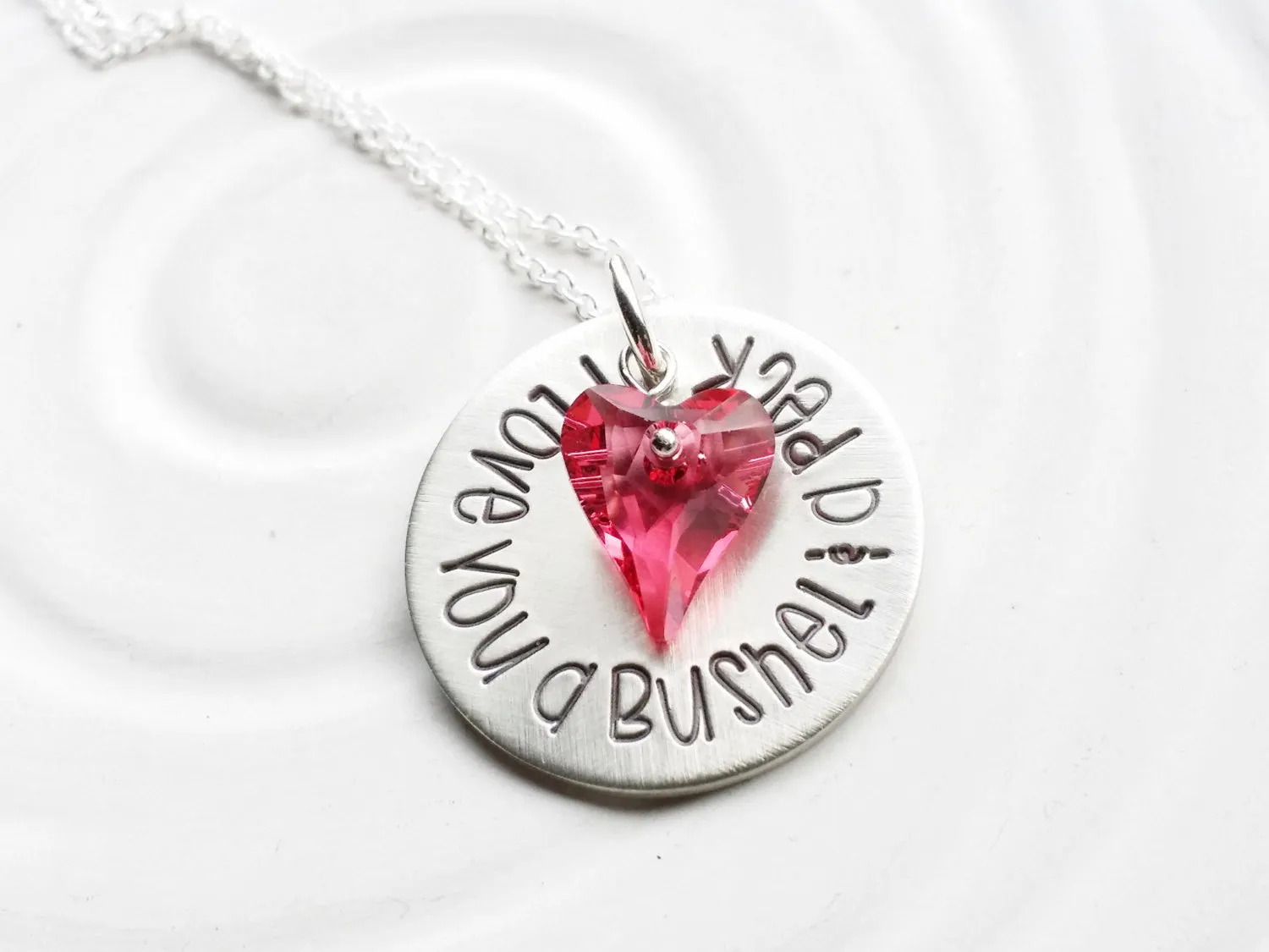 I Love You a Bushel & a Peck | Statement Swarovski Heart | Choice of Colors