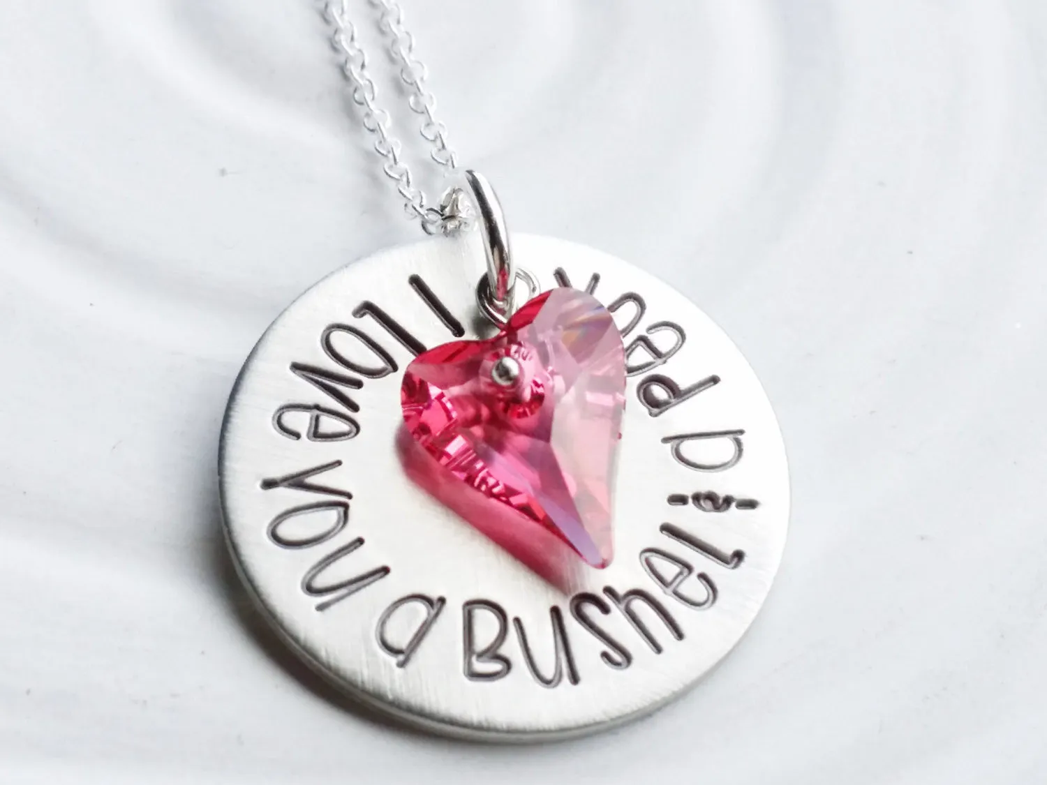 I Love You a Bushel & a Peck | Statement Swarovski Heart | Choice of Colors