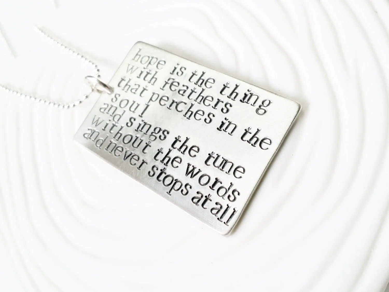 Literary Quote | Poetry Verse Necklace | Your Custom Text