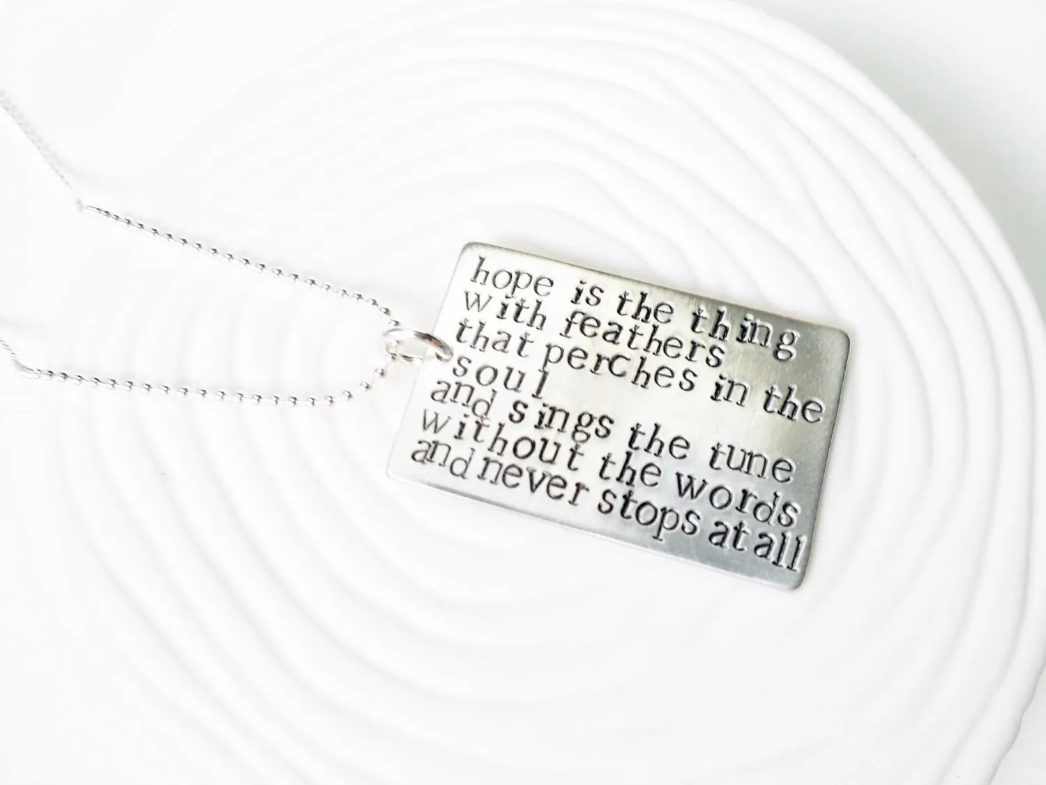 Literary Quote | Poetry Verse Necklace | Your Custom Text