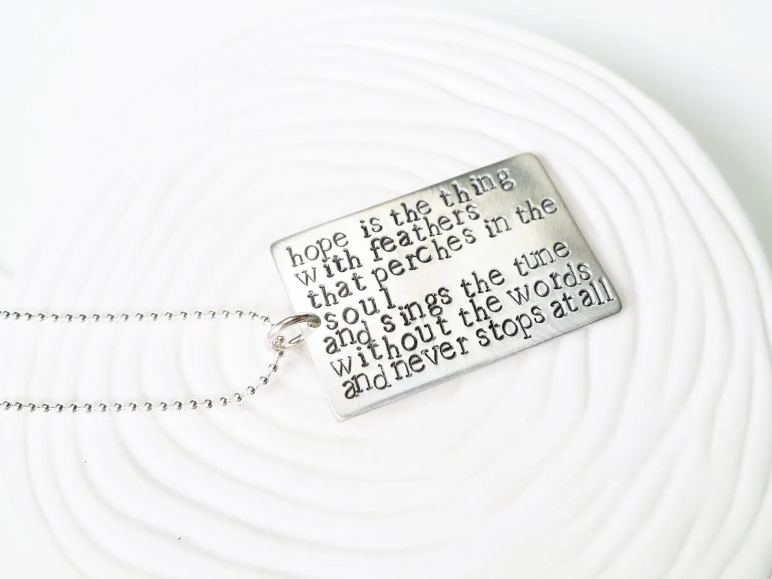 Literary Quote | Poetry Verse Necklace | Your Custom Text