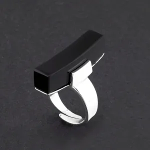 Long Black Onyx Statement Ring