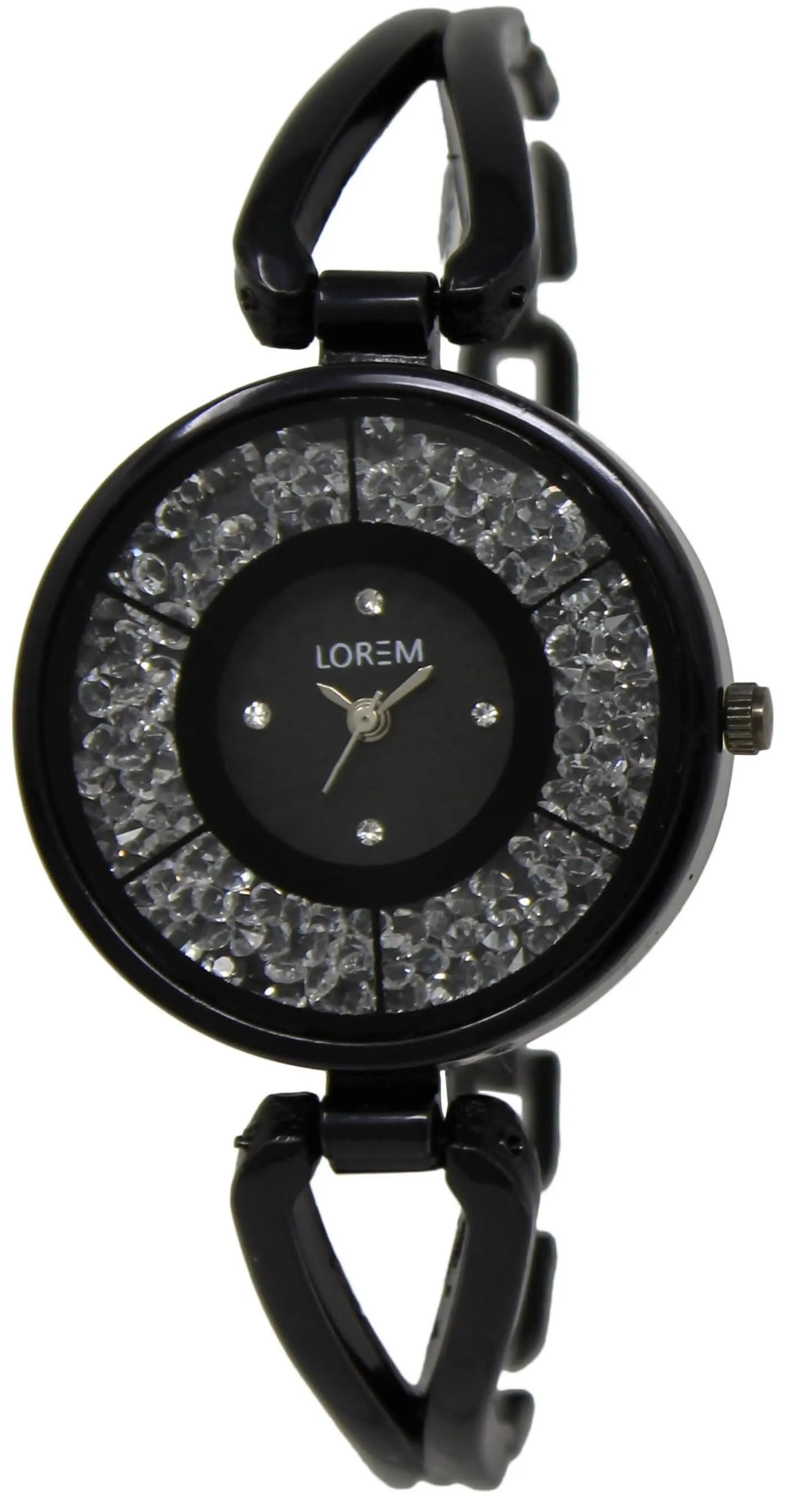 LOREM Black Diamonds Analog Watch For Girls LR211