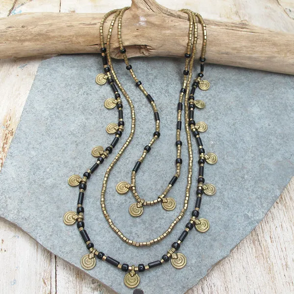 Mia Layered Necklace ☆Black☆