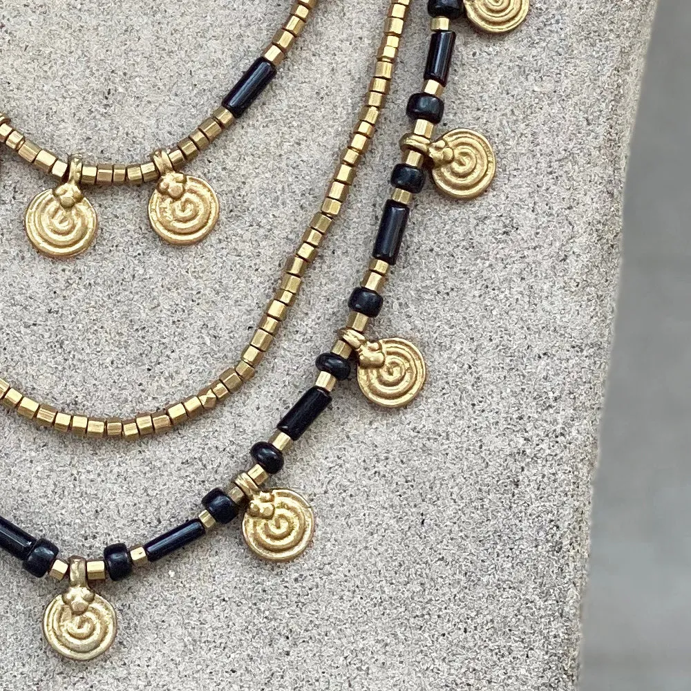 Mia Layered Necklace ☆Black☆