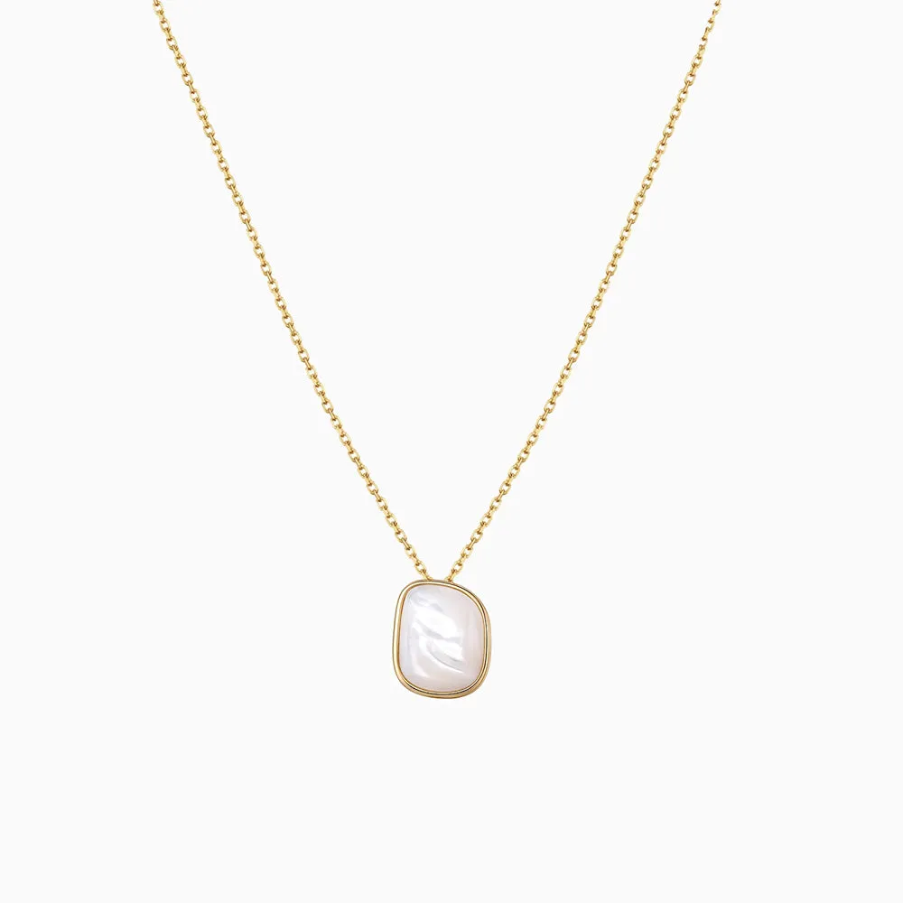 Mother Of Pearl Irregular Shape Necklace