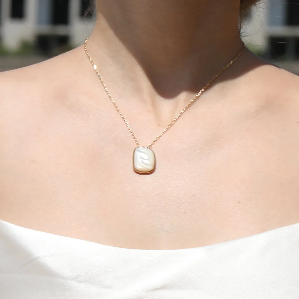 Mother Of Pearl Irregular Shape Necklace