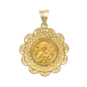 Mother of Perpetual Help Gold Pendant