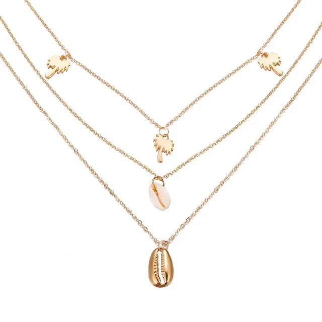 New Multilayer Crystal Moon Necklaces & Pendants For Women Vintage Charm Gold Choker Necklace 2019 Bohemian Jewelry Wholesale