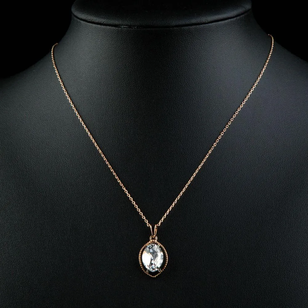 Oval Crystal Pendant KPN0196