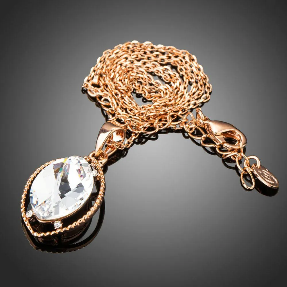 Oval Crystal Pendant KPN0196