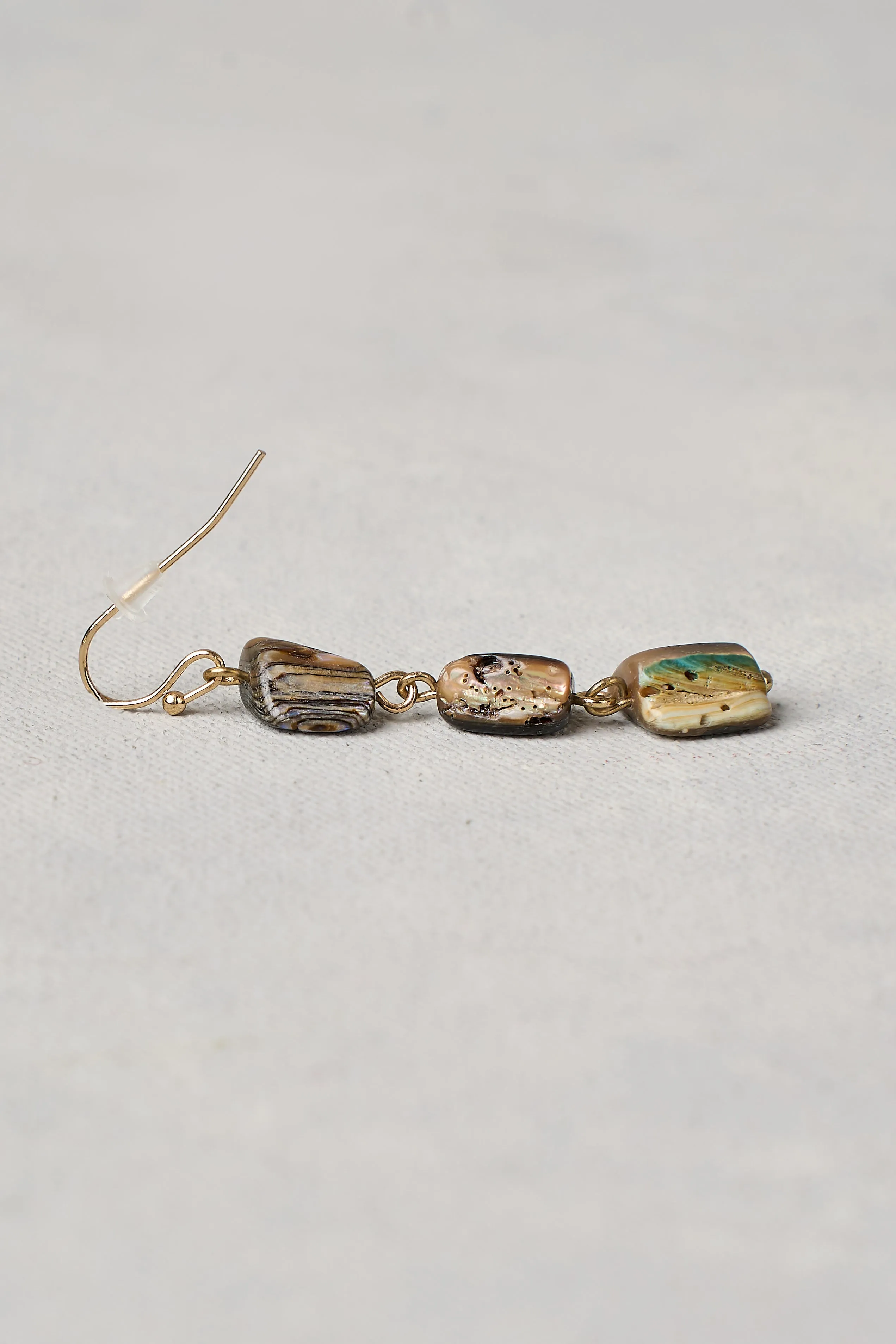 Paua Triple Shell Earrings - Multicolour