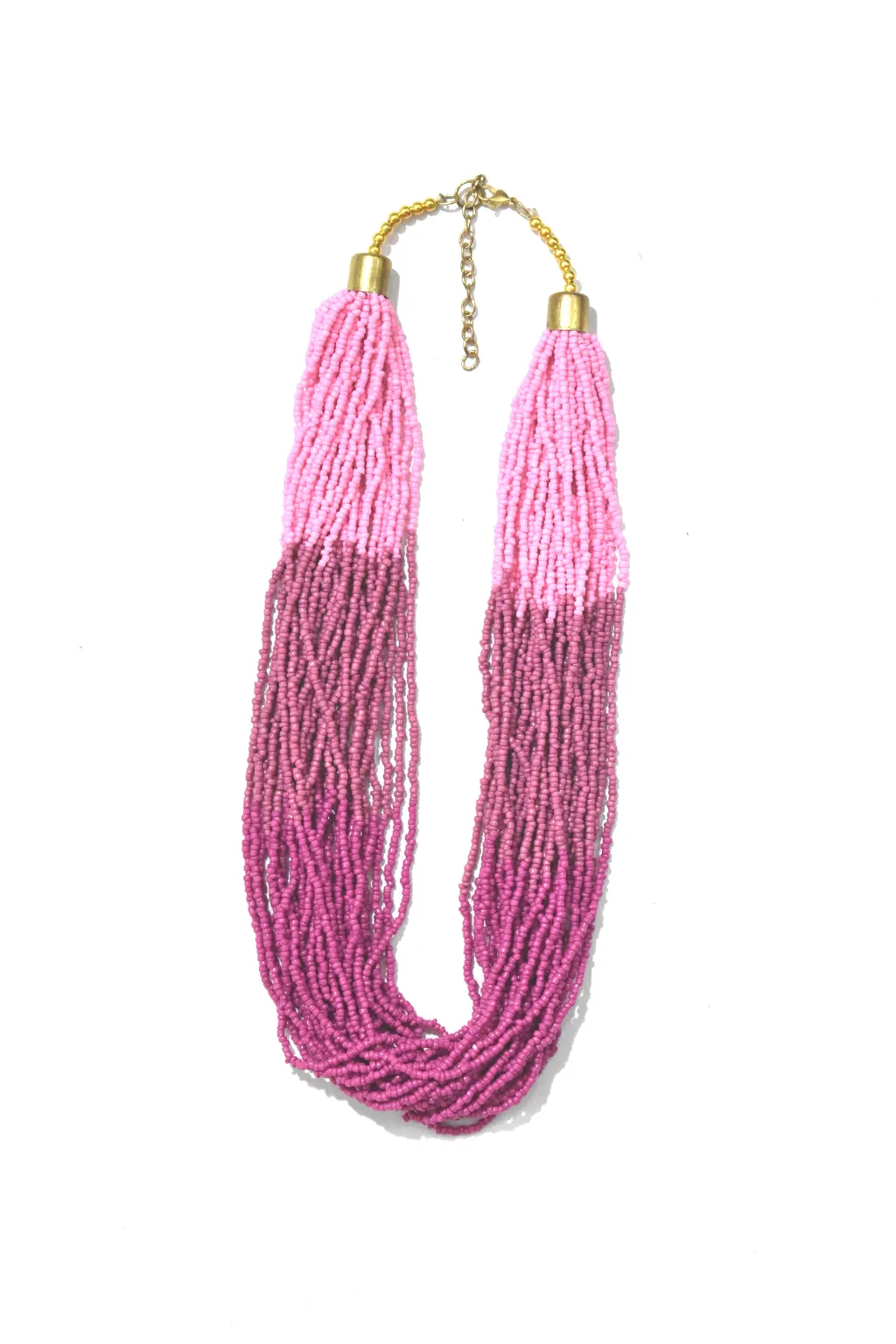 Pink Short Beaded Necklace