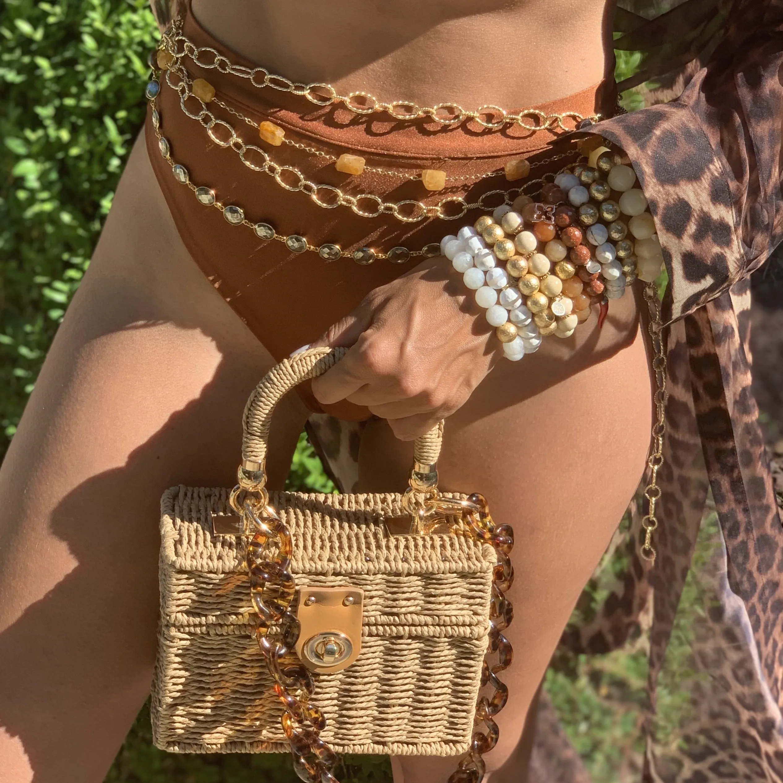 Pyrite & Aventurine Gemstone Belt
