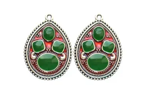 Red Green Designer Enamel Pendant