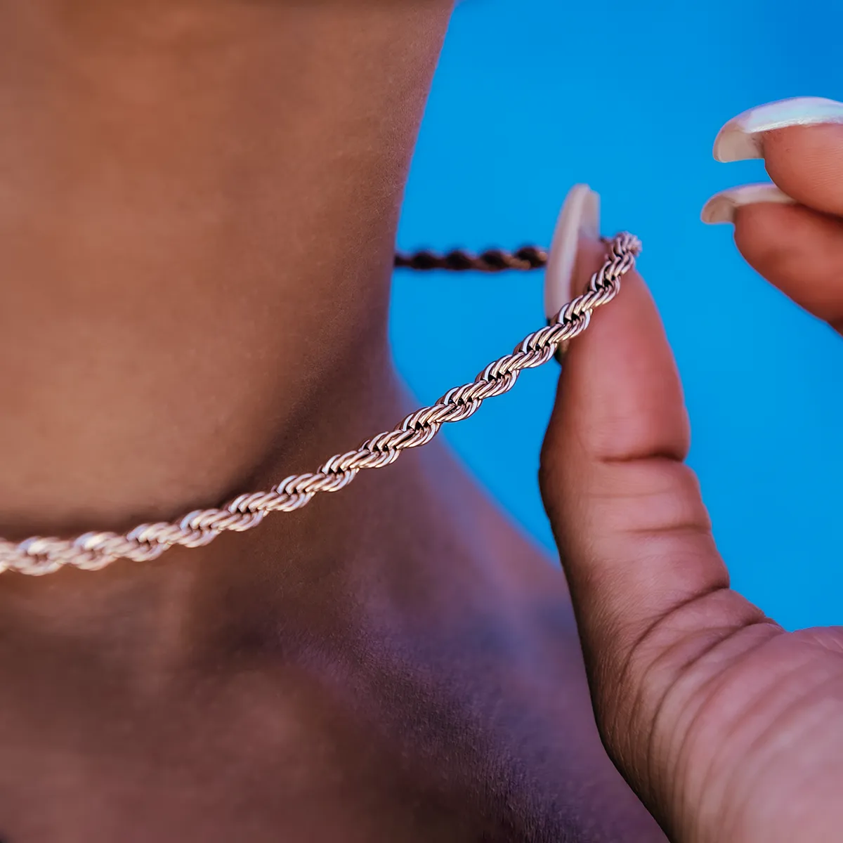 Rope Necklace in Rose Gold - 4mm