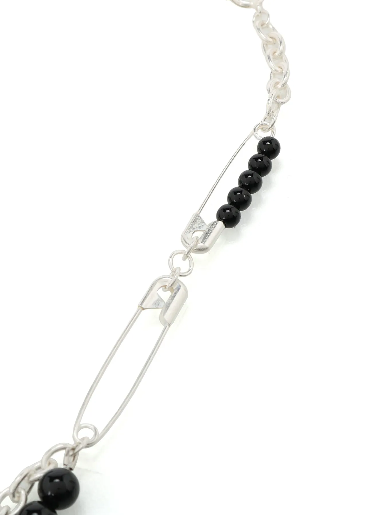 SAFETY PIN ONYX CHOKER