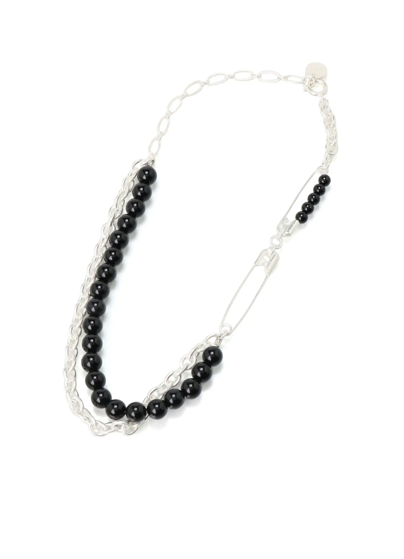 SAFETY PIN ONYX CHOKER