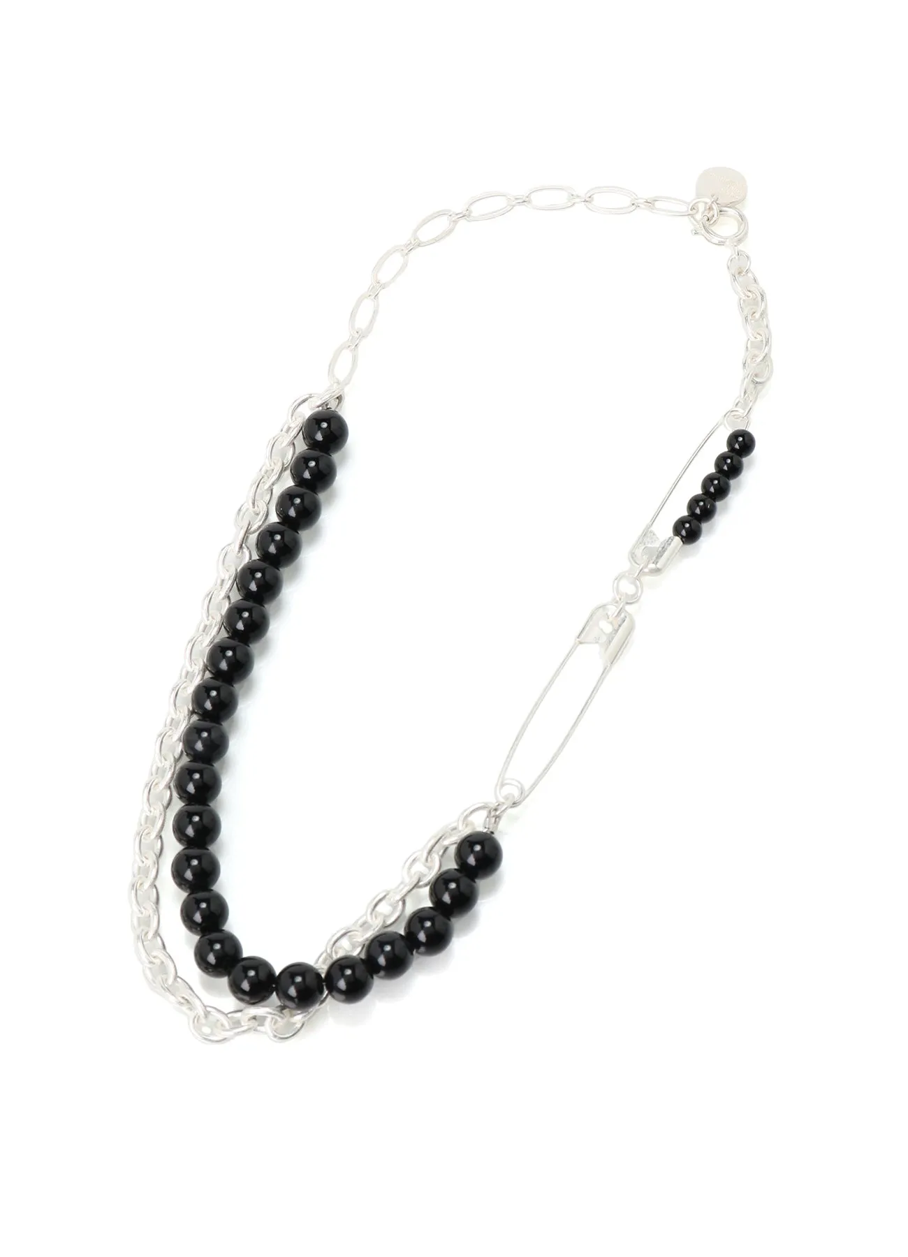 SAFETY PIN ONYX CHOKER